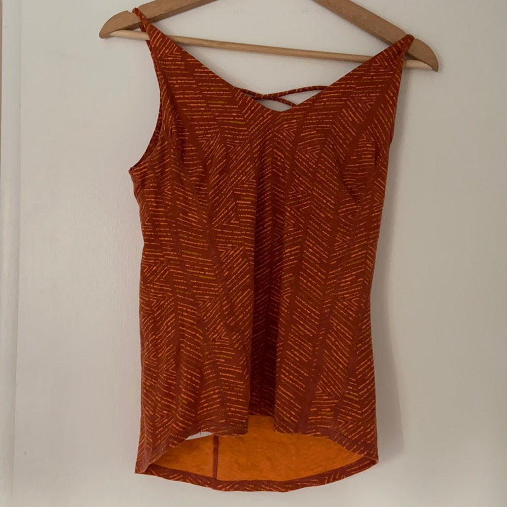 Orange top Prana with lining. New